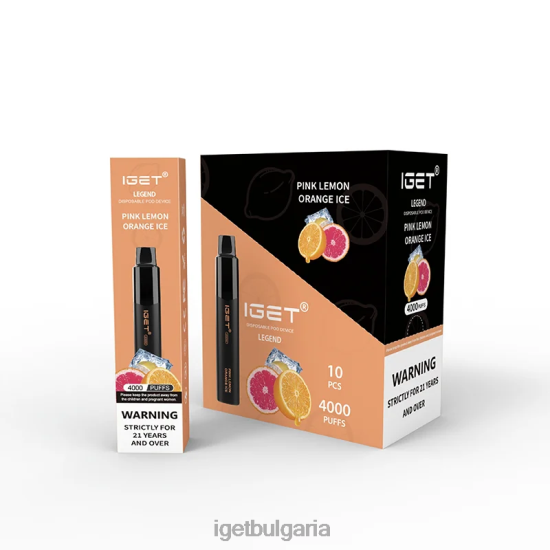 IGET Eshop - legend 4000 впръсквания BB02D321 розов лимон и портокал лед