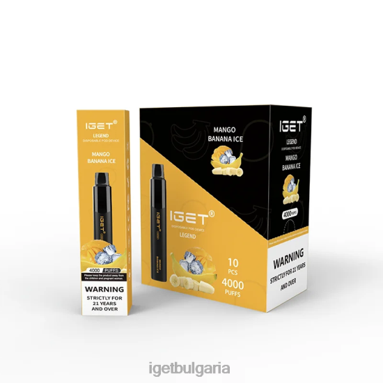 IGET Vape Sale - legend 4000 впръсквания BB02D328 манго и банан сладолед