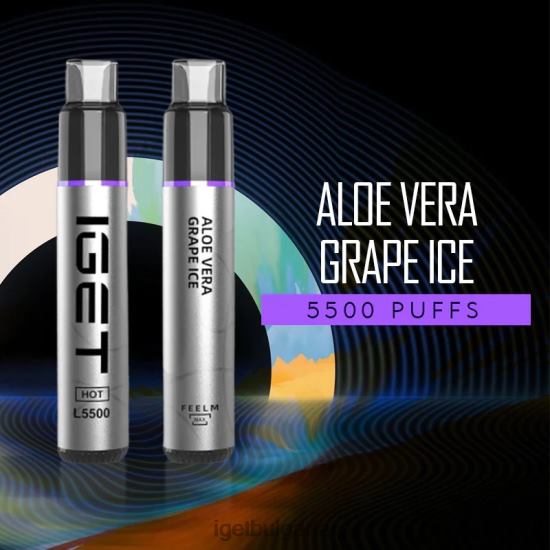 IGET Vape Flavours - hot - 5500 впръсквания BB02D584 гроздов лед от алое вера