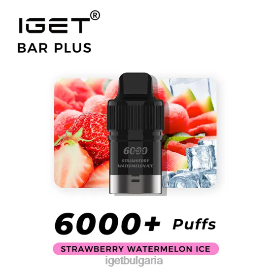 IGET Vapes On Sale - bar без никотин плюс под 6000 впръсквания BB02D377 ягодов сладолед от диня