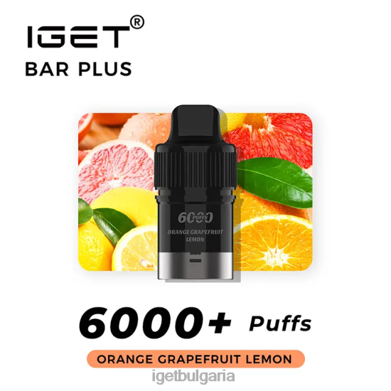 IGET Vape Flavours - bar без никотин плюс под 6000 впръсквания BB02D380 портокал грейпфрут лимон